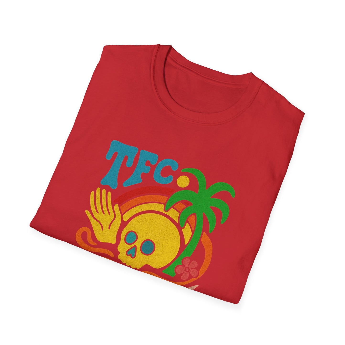 T-Shirt — TFC Retro Skull Palm Graphic “Revolutionize Your Closet”