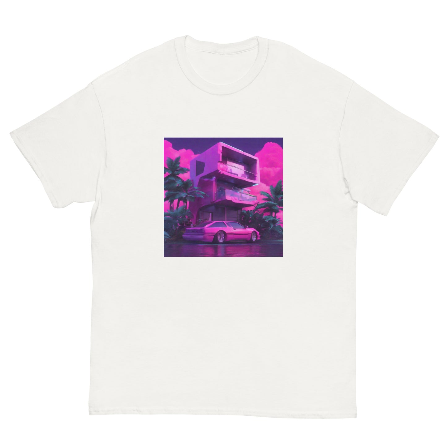Vaperwave Plastic Car Garage Dream House - Unisex tee