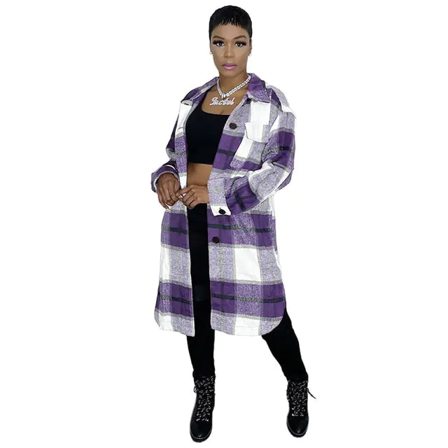 Women's Checkered Coat