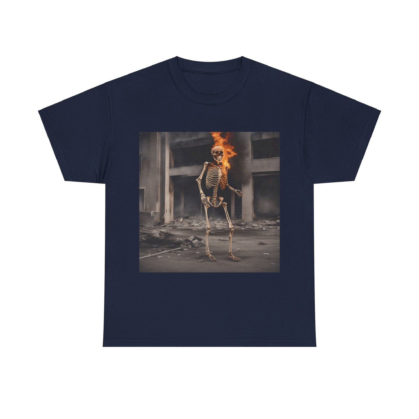 Burning Skeleton Unisex Tee