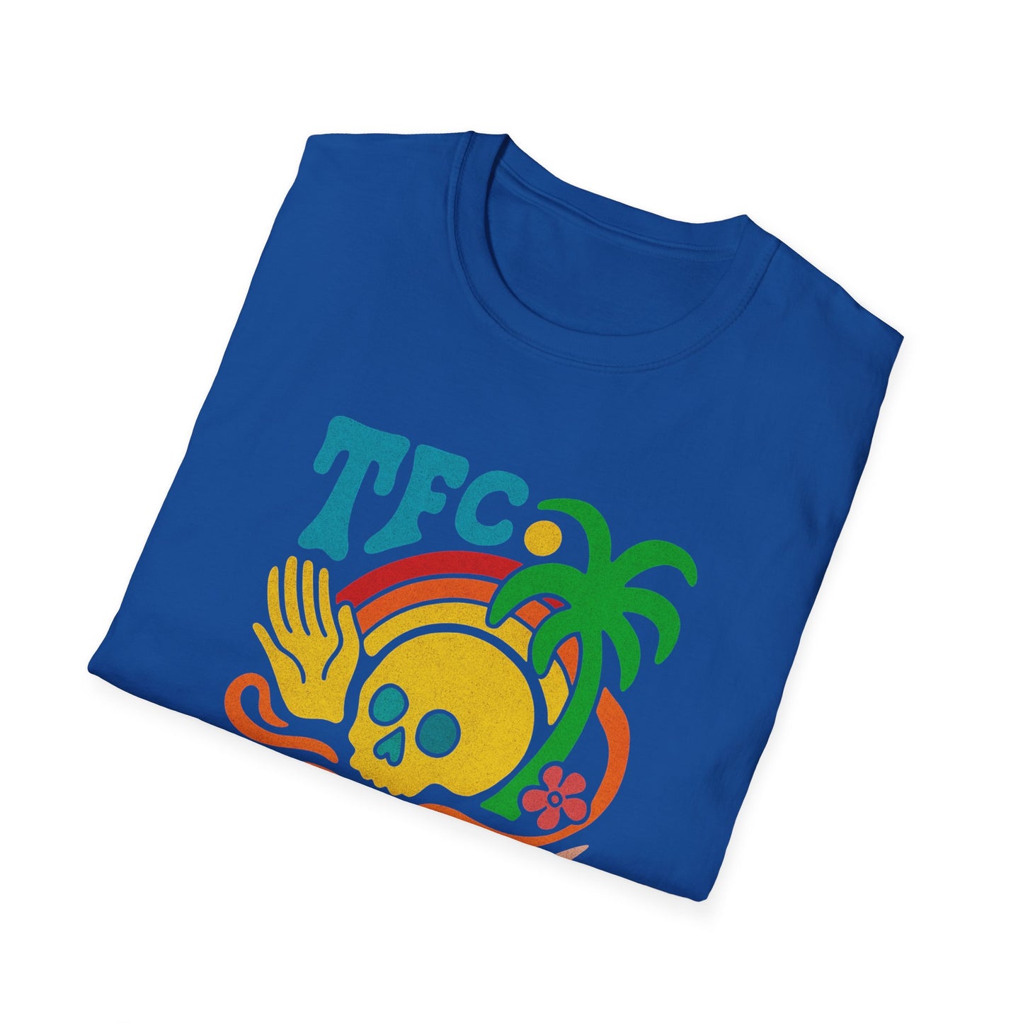 T-Shirt — TFC Retro Skull Palm Graphic “Revolutionize Your Closet”