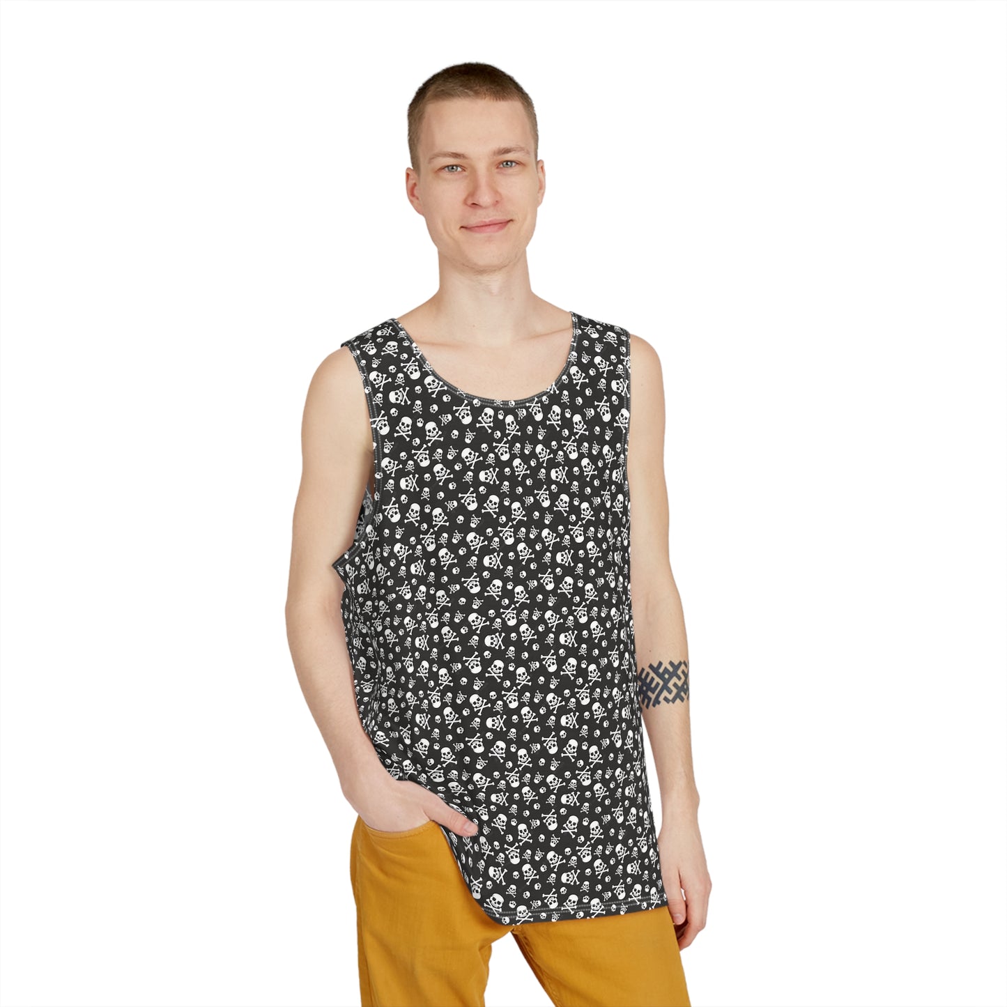 Emo Skull and Bone Tank Top