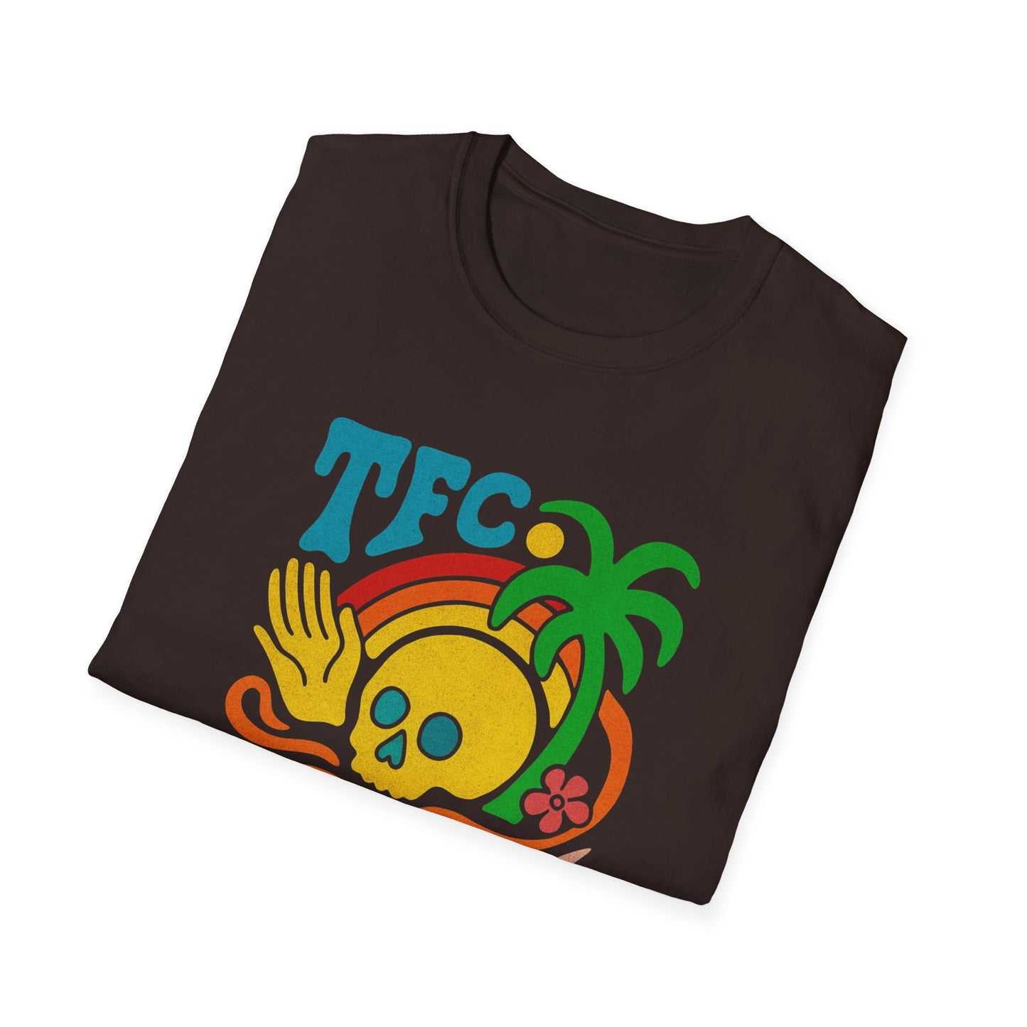 T-Shirt — TFC Retro Skull Palm Graphic “Revolutionize Your Closet”