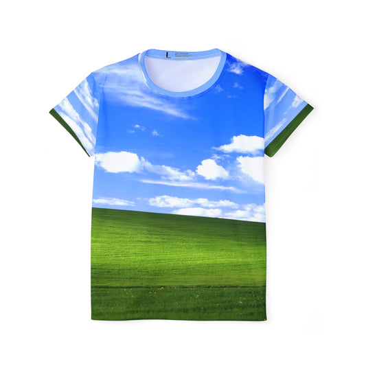 Retro Windows Landscape Grass Clouds All-Over-Print