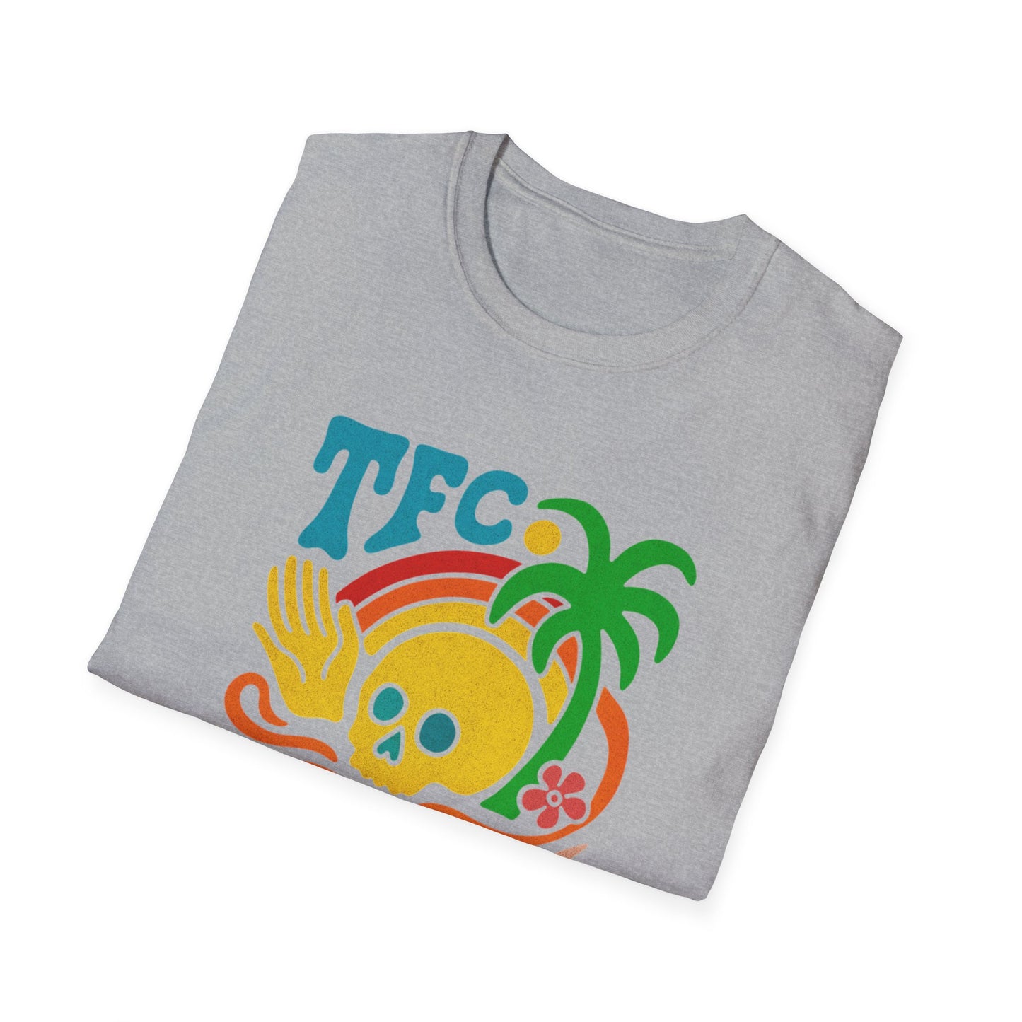 T-Shirt — TFC Retro Skull Palm Graphic “Revolutionize Your Closet”