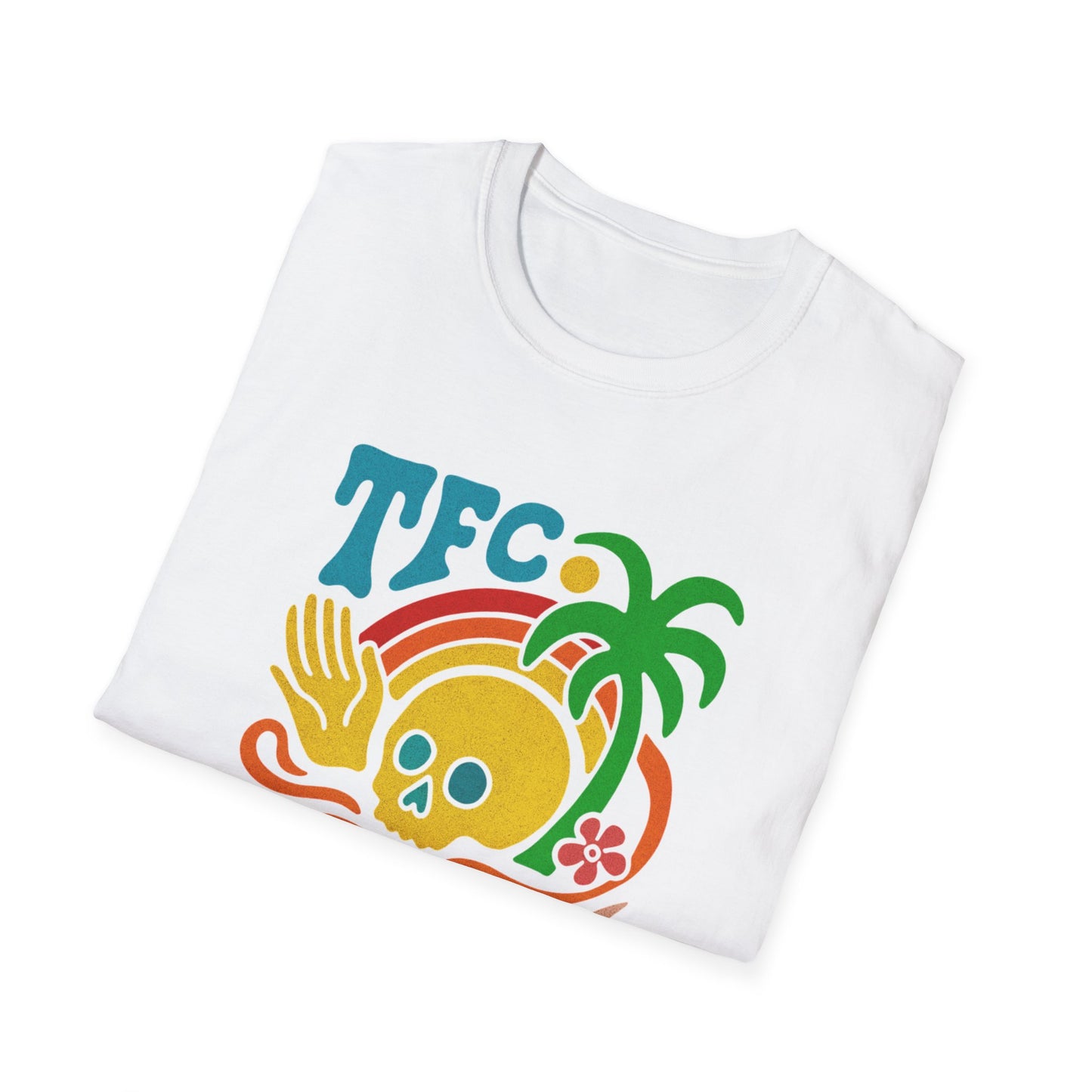 T-Shirt — TFC Retro Skull Palm Graphic “Revolutionize Your Closet”