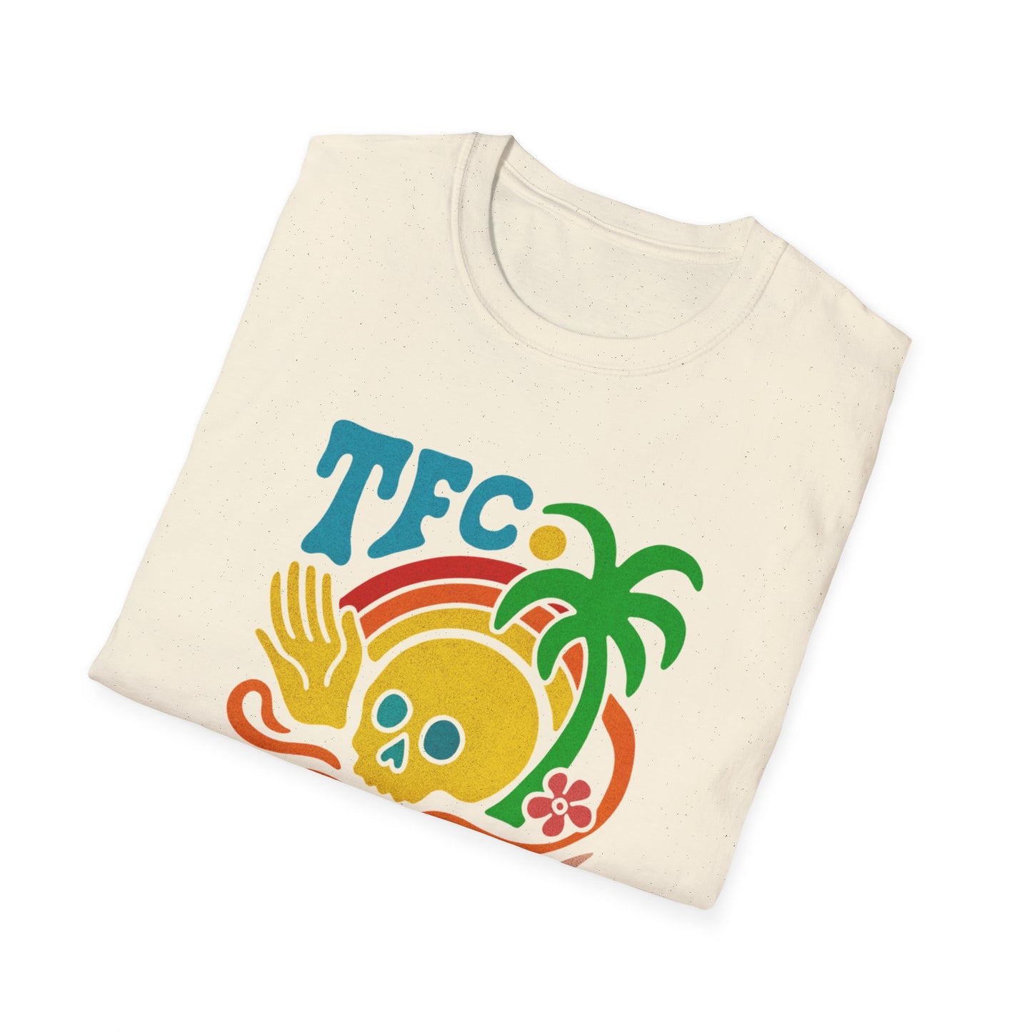 T-Shirt — TFC Retro Skull Palm Graphic “Revolutionize Your Closet”