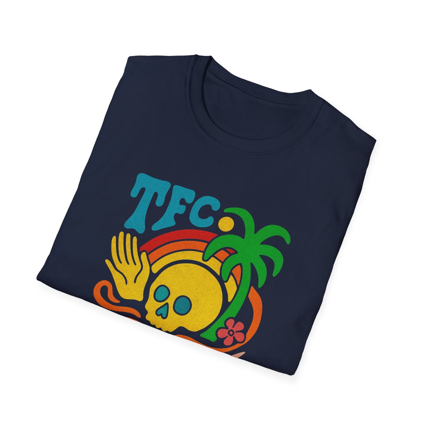 T-Shirt — TFC Retro Skull Palm Graphic “Revolutionize Your Closet”