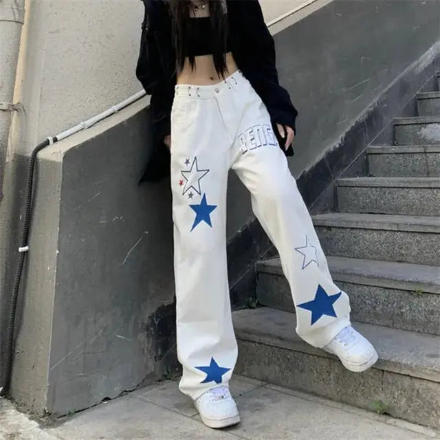 Denim Straight Pants Loose