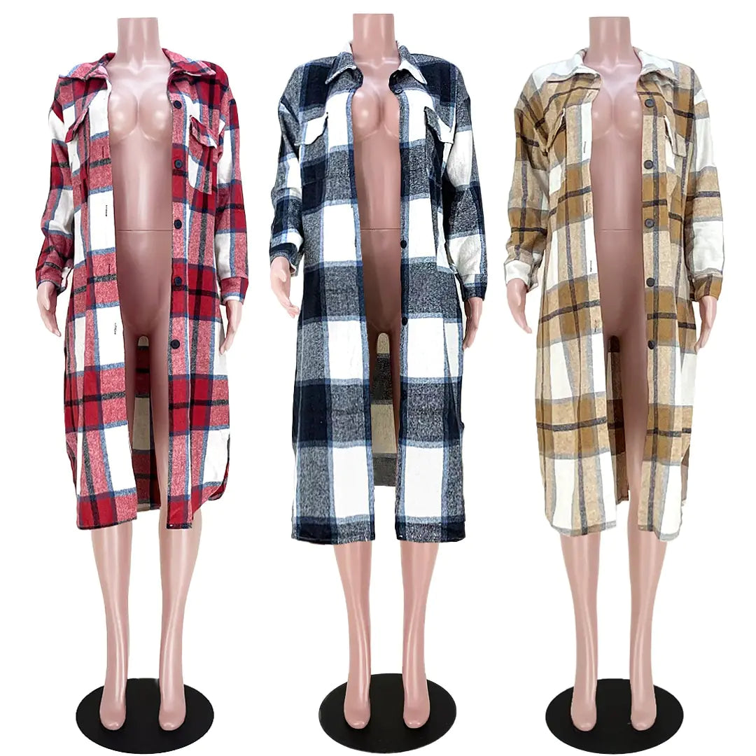 Women's Checkered Coat