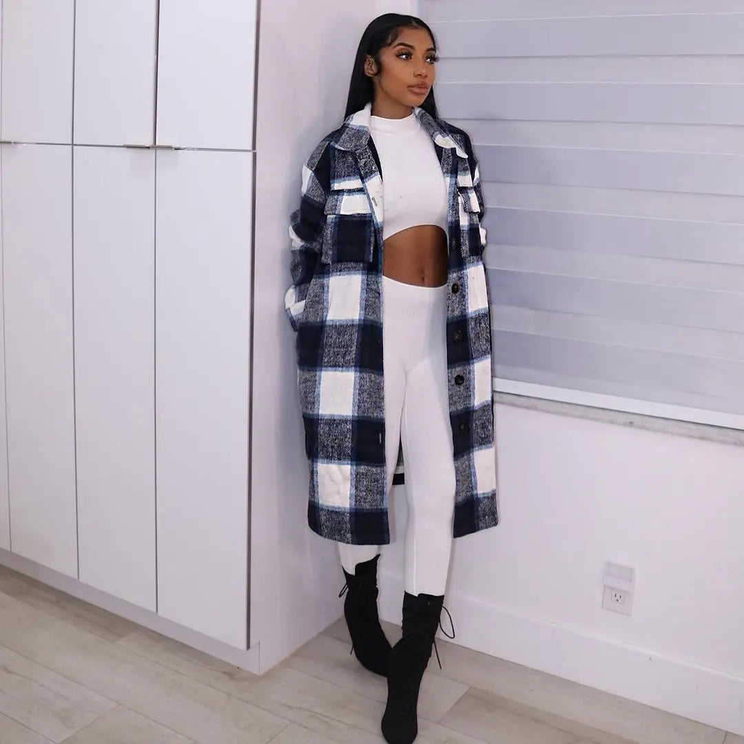 Women's Checkered Coat