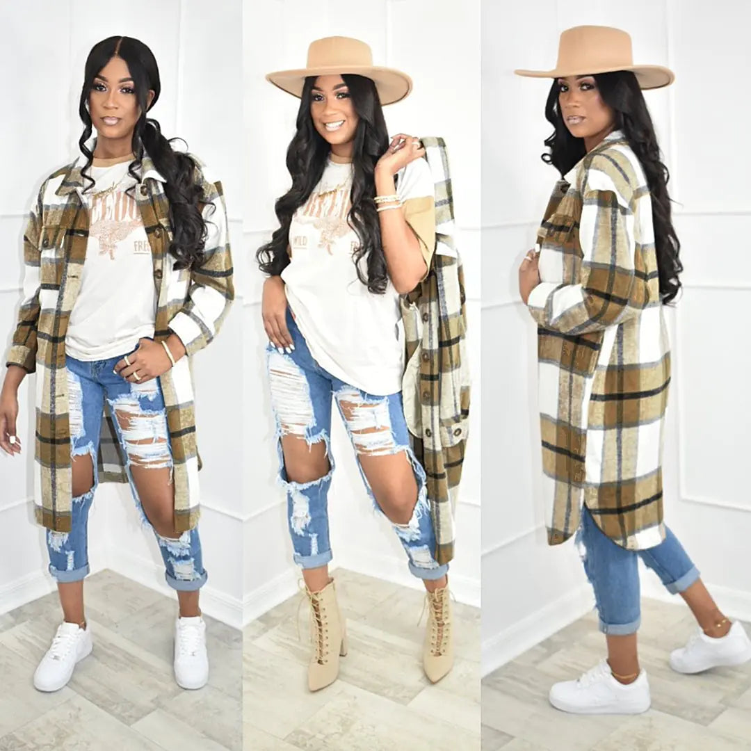 Women's Checkered Coat