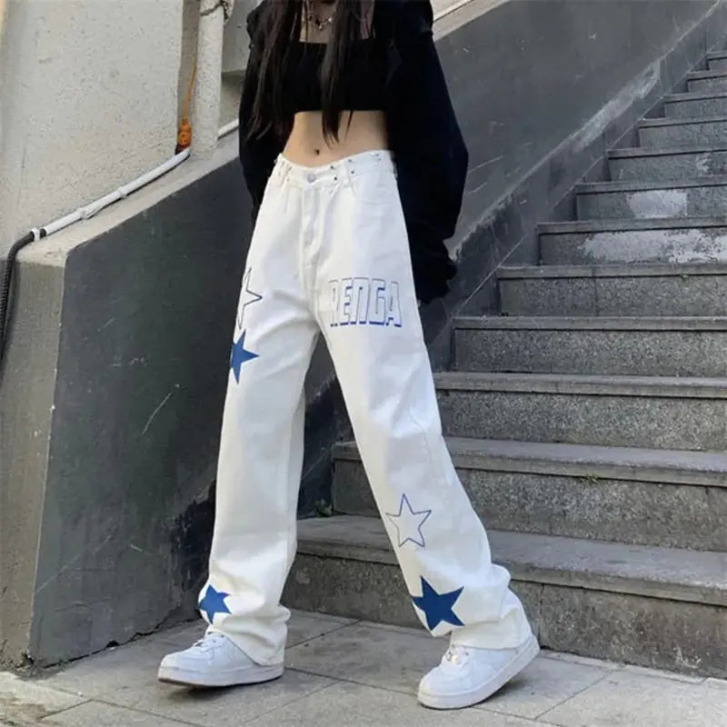 Denim Straight Pants Loose