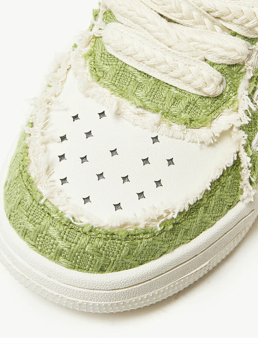 Cute Blue/Green Small Star Patch Sneakers/Shoes